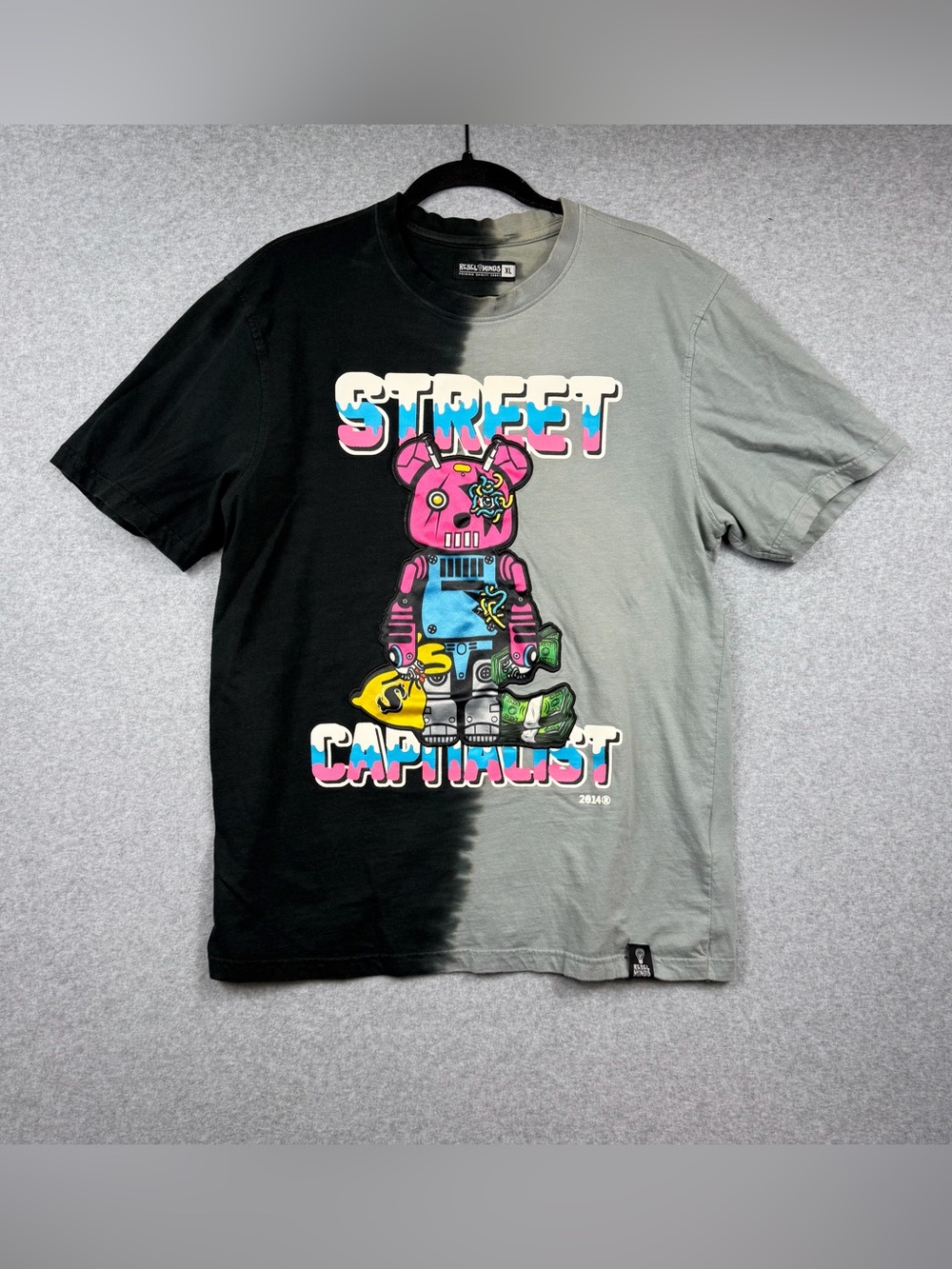 Rebel Minds Street Capitalist Bear Graphic T-Shirt Cotton Crewneck Men’s size XL